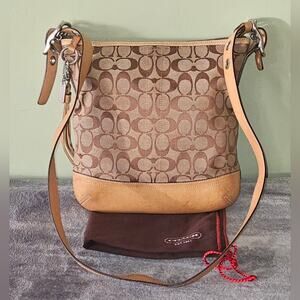 Coach Signature Leather Slim Crossbody Shoulder Bag